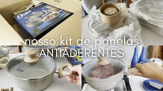 Oster  Nosso kit de panelas antiaderentes  Unboxing cura e cozinha  Panelas lindas [upl. by Enairb]