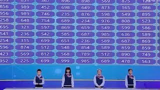 Impossible Challenge Teenagers mentally calculate 100 3digit numbers in seconds [upl. by Hctim]