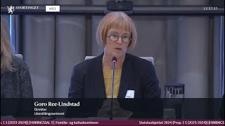 Høring om statsbudsjettet 2024 [upl. by Aridaj]