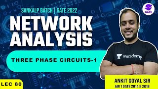 Three Phase Circuits 1  Sankalp GATE 2022 Batch  L 80  Network Analysis [upl. by Eimme]