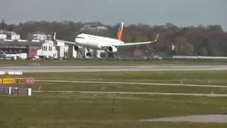 extreme crosswind landing A321 Philippine Airlines RP C9909 [upl. by Bertasi593]