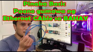 Ethernet cable Basic 101 Paano mag CRIMP ng Ethernet CablePatch Cord  Cat 5 Cat 5e Cat 6 [upl. by Sirehc5]