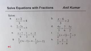 Strategies to Solve Multi Step Linear Equations with Fractions [upl. by Gignac]