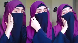 How to Wear a Nose Niqab and hijab Tutorial  How i do my hijab tutorial  Full Coverage Niqab [upl. by Shelly]