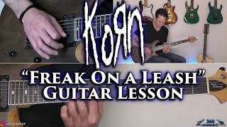 Korn  Freak On a Leash Guitar Lesson [upl. by Kila]