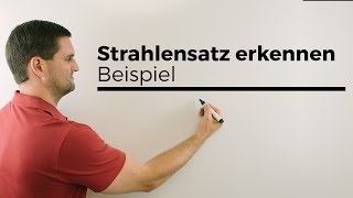 Beispiel Strahlensatz erkennen Zentrum Strahl Parallelen  Mathe by Daniel Jung [upl. by Ateuqram]