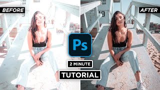 How to Fix Overexposed Photos in Photoshop CC 2MinuteTutorial [upl. by Jamison]