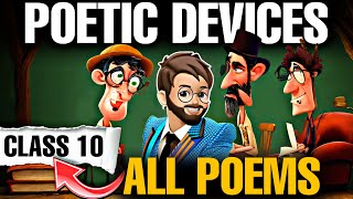 Poetic Devices Class 10  All Poems Poetic Devices English Class 10  Literary Devices One shot [upl. by Conlin156]