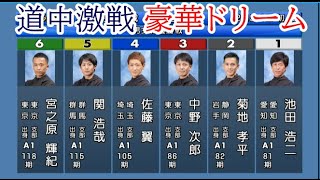 【多摩川競艇ドリーム】豪華ドリーム①池田浩二②菊地孝平③中野次郎④佐藤翼⑤関浩哉⑥宮之原 [upl. by Khalsa]