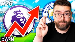 PLAYOFFS  Part 26  SAVING MAN CITY FM23  Football Manager 2023 [upl. by Alehcim47]