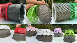 6 Amazing Perfect Beautiful Cement Flower Pots [upl. by Lairea143]