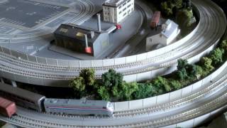 KATO MODEL TRAIN LAYOUT BUILT BY RG TRAIN LAYOUTS [upl. by Llorrac520]