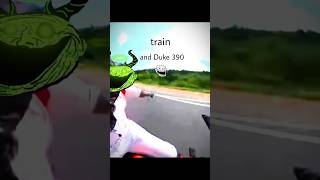 Train vs Duke 390 drake race😱train duke390 duke power youtubeshorts [upl. by Moe441]