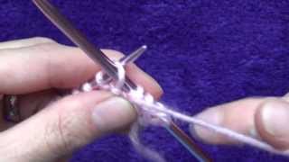 How to Knit Doing the Purl Stitch [upl. by Naujid]