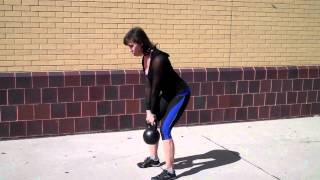 Master RKC Andrea Du Cane Demonstrates the Kettlebell Deadlift Row [upl. by Nanice524]