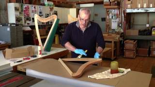 How to Build Your Fireside Harp 4 Oiling the Frame [upl. by Nyleahcim]