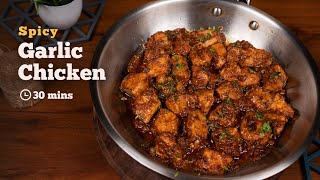 Spicy Garlic Chicken  Chicken Starters Recipe  Chicken Recipes  Cookd [upl. by Ecniv]