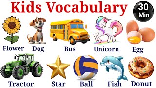 Kids Vocabulary in English  English vocabulary for toddlers  Babies first words [upl. by Colet]