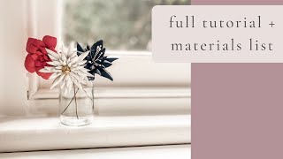 How to make leather flowers Full tutorial for beginners [upl. by Annalise]