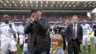 Petrov leads Villa Park lap of honour [upl. by Haianeb]