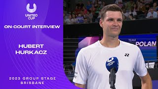 Hubert Hurkacz OnCourt Interview  United Cup 2023 Group B [upl. by Vittoria609]