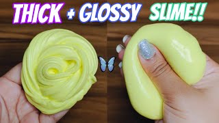 How to make SUPER THICK and GLOSSY Slime without borax activator  SLIME RECIPES THAT ACTUALLY WORK [upl. by Aryajay532]