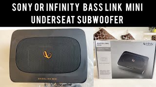 Confused About Underseat Subwoofer  SONY OR INFINITY BASSLINK MINI  Better  Price  100 RMS [upl. by Oneal4]