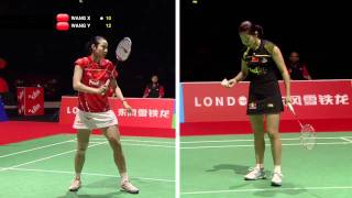 badminton world championships 2011 Semi Final Yihan Wang vs Xin Wang Badminton World Championships 20111 [upl. by Ydasahc731]