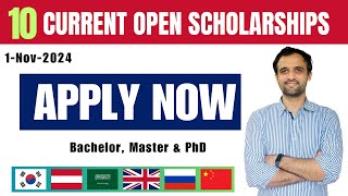 Current open Fully Funded Scholarships for Pakistani Students [upl. by Nesnar]