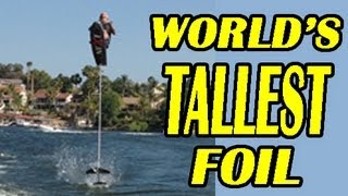 World Record  10 Foot Tall Hydrofoil Next Foils by Mike Murphy Water Ski Tricks [upl. by Megan]