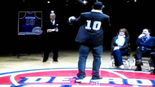 Dennis Rodman Retire No10 Jersey Pistons [upl. by Chaker]