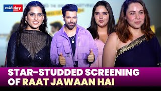 Priya Bapat Rithvik Dhanjani and others at the Raat Jawaan Hai screening [upl. by Bonni752]