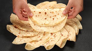 Lavash Wraps Are Cooked Six at a Time❗ YeastFree Milk Lavash Recipe as Smooth as Silk [upl. by Waki]