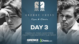 Watch Magnus Ding amp Keymer Fight To Snatch 1 Spot From Rapport GRENKE Chess Classic 2024 Rds 56 [upl. by Moskow]