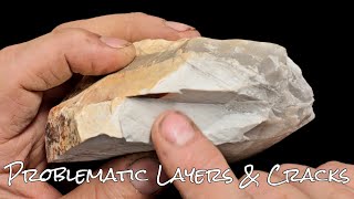 Bifacing a Problematic Clunker Episode 3 Beginner flintknapping [upl. by Gudrun]