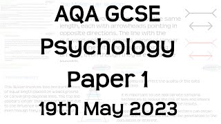 The Whole of AQA GCSE Psychology Paper 1  Exam Revision for 19th May 2023 [upl. by Goldsworthy771]