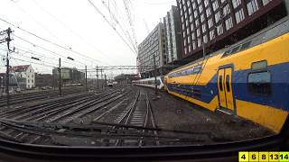 A train drivers view Amsterdam CS  Diemen Zuid VIRM 07Jun2019 [upl. by Adnirem]