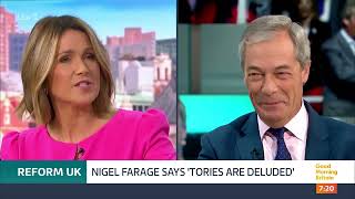 Nigel Farage grilled and takes on GMB presenters 02Oct24 [upl. by Amadeus]