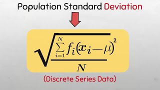 Population standard deviation formula explained sigma maths statistics [upl. by Arnie]