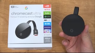 Chromecast Ultra Unboxing and Setup 4K Streaming [upl. by Alexi487]