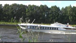 Shipspotting of Raketa hydrofoil on Moscow canal in 2010 [upl. by Vihs]