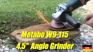 German Tool Reviews Metabo W9115 45quot 900W Angle Grinder [upl. by Sacks]