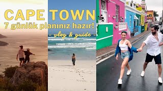 7 Günlük Cape Town Güney Afrika tatil planınız hazır  VLOG  GUIDE [upl. by Akcimat]