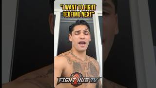 Ryan Garcia CALLS OUT Teofimo Lopez  quotHes a REAL THREATquot [upl. by Ailegave]