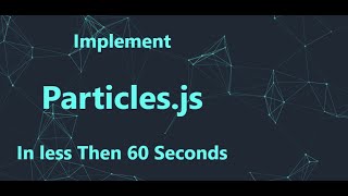 Implement Particle JS In React App in Less Then 60 Seconds [upl. by Aihsilef]