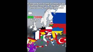 Europe but countries that start with the letter “A” and “B” are annexed by their neighbours shorts [upl. by Senior]