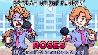 HD Senpai VS Remastered Senpai Friday Night Funkin [upl. by Ahsinrev]