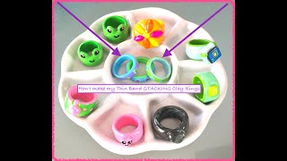 How I Make My Chunky Clay Rings Stacking Band Rings [upl. by Sukramed]