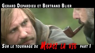 Gérard DEPARDIEU et Bertrand BLIER sur le tournage de quotMerci la viequot I [upl. by Hatcher]