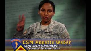 USAREUR Tax Fact 3 CSM Annette Weber [upl. by Mirisola]